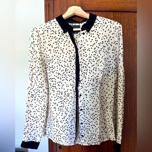 Anthropologie Maeve Bagatelle Polka Dot Blouse